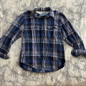 Sideout blue & pink plaid shirt